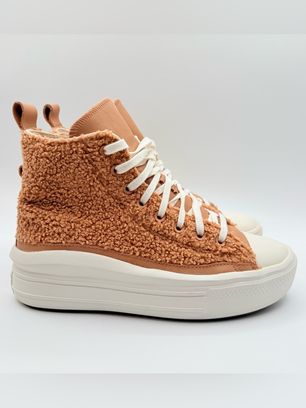Converse Chuck Taylor All Star Move Platform High Sherpa Tan Women’s 8.5 A04259C - Picture 2 of 10